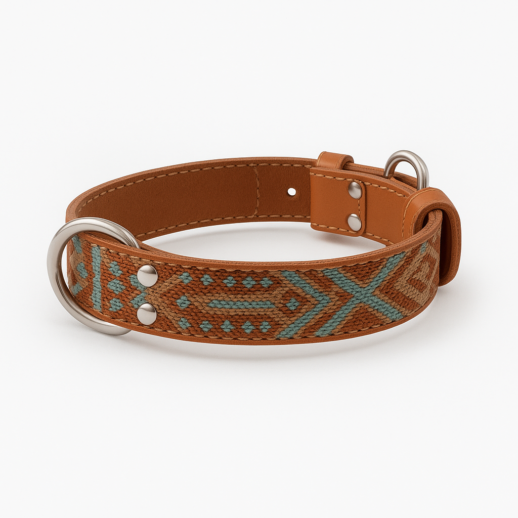 Leather collar Tulum M